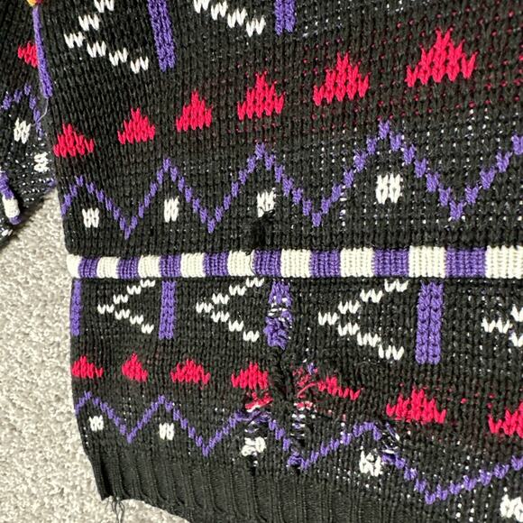 Vtg In Resource By Doris Skis Sweater Womens M Multicolor Fair Isle Halloween - Picture 6 of 14